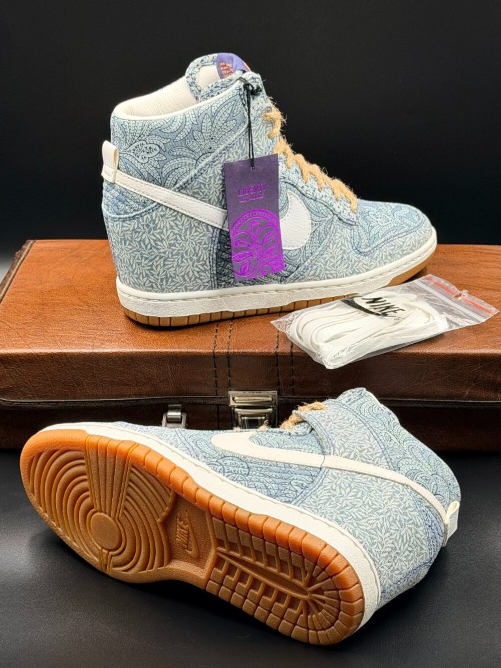 Liberty of London x Nike Wmns Dunk Sky Hi Hidden Wedge QS 'Blue Recall'